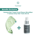 Bundle Exclusive Varesse Grey Hair Tonic 60 ml + Hair Towel Coral Fleece Microfiber