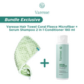 Bundle Exclusive Varesse Serum Shampoo 2 in 1 Conditioner 180 ml + Hair Towel Coral Fleece Microfiber