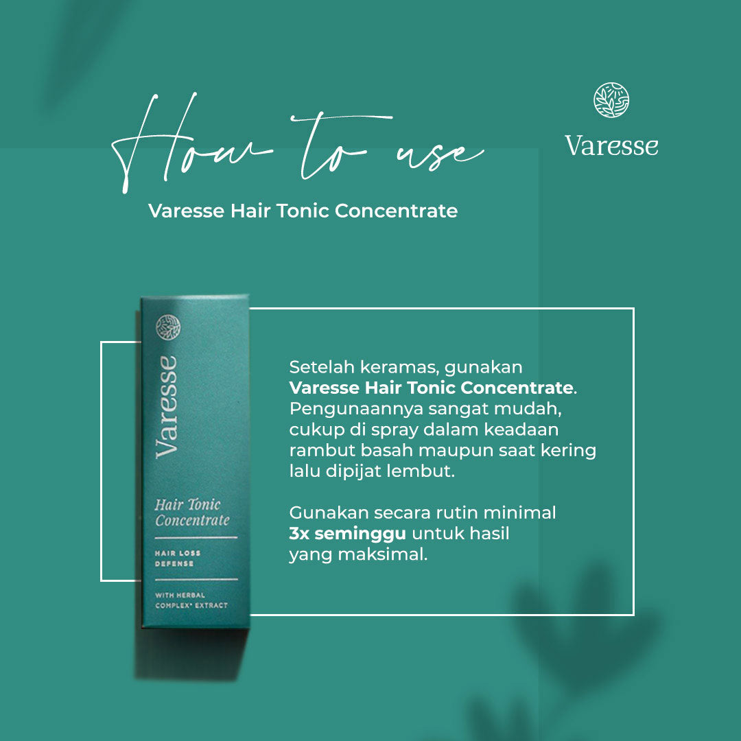 Varesse Hair Tonic Concentrate 60ml + Serum Shampoo 2in1 Conditioner 20ml